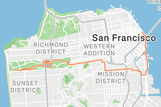 SF Marathon 2nd Half course map