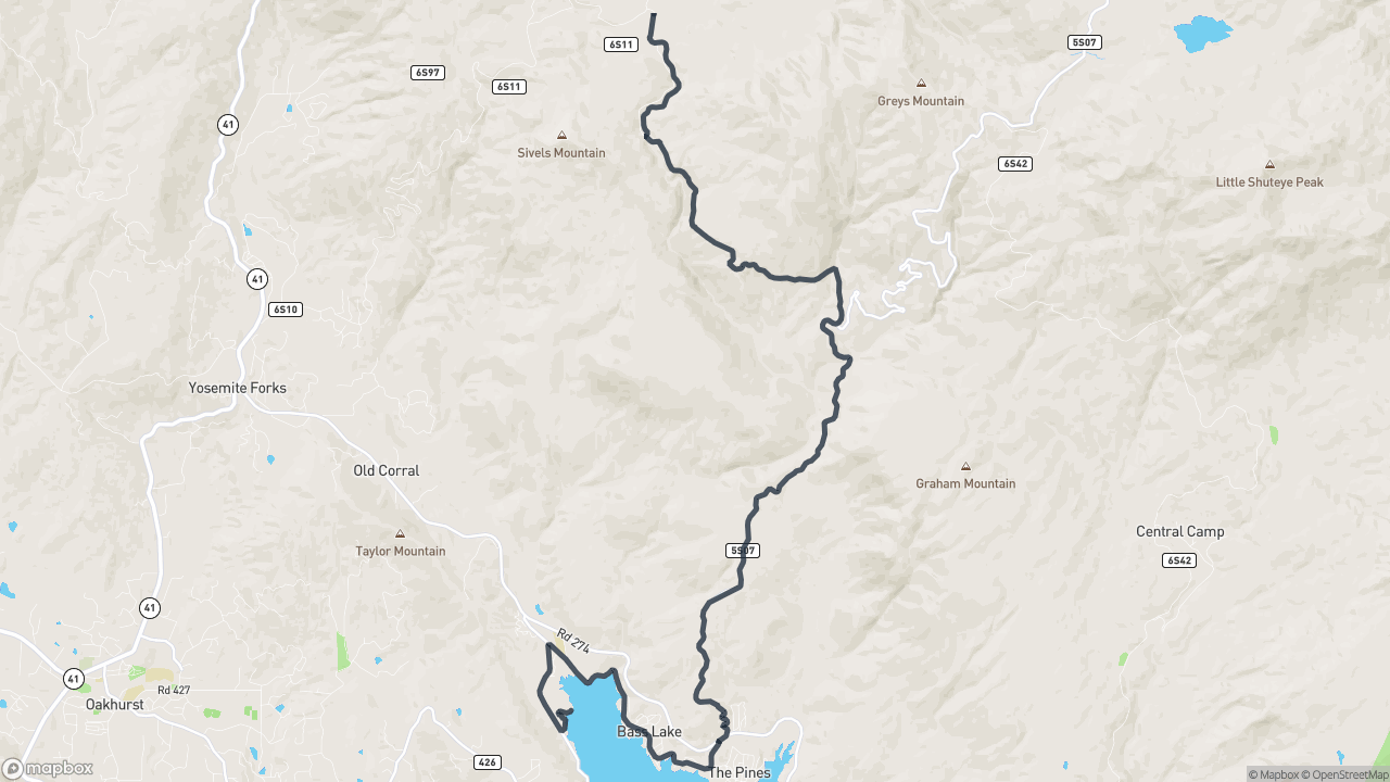 Yosemite Half Marathon course map